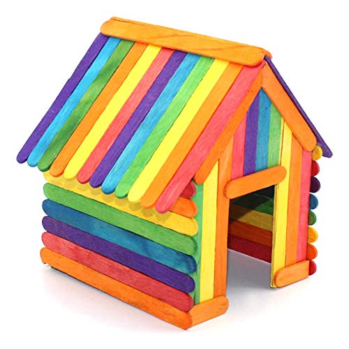 600 Pack 6 Inch Colored Craft Sticks Wooden Popsicle Sticks, CBTON...