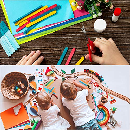 600 Pack 6 Inch Colored Craft Sticks Wooden Popsicle Sticks, CBTON...