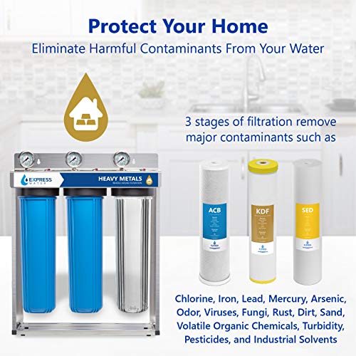 Express Water Heavy Metal Whole House Water Filter – 3 Stage Home ...