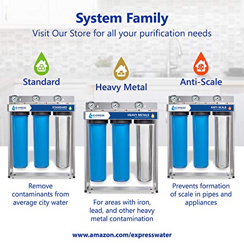 Express Water Heavy Metal Whole House Water Filter – 3 Stage Home ...