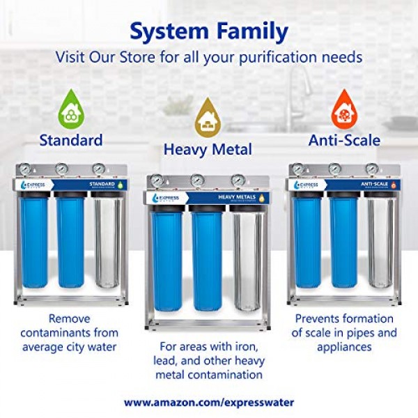 Express Water Heavy Metal Whole House Water Filter – 3 Stage Home ...
