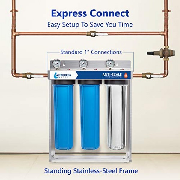 Express Water Whole House Water Filter – 3 Stage Anti Scale Home W...