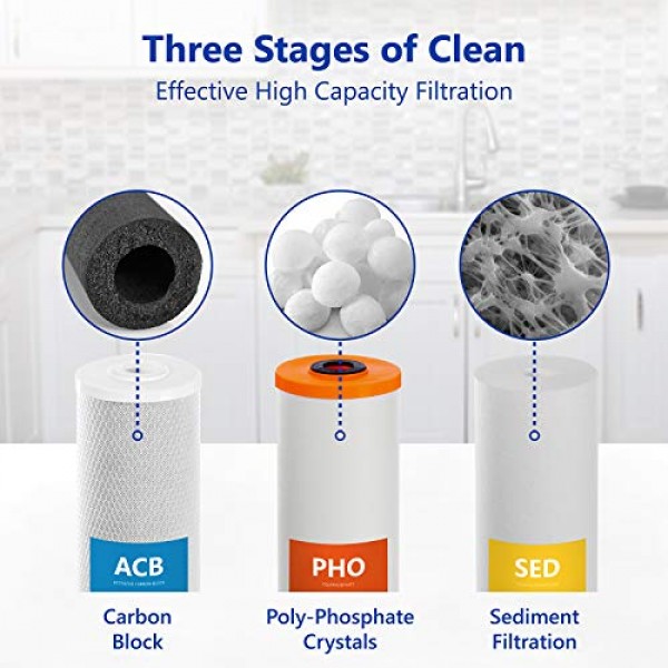 Express Water Whole House Water Filter – 3 Stage Anti Scale Home W...