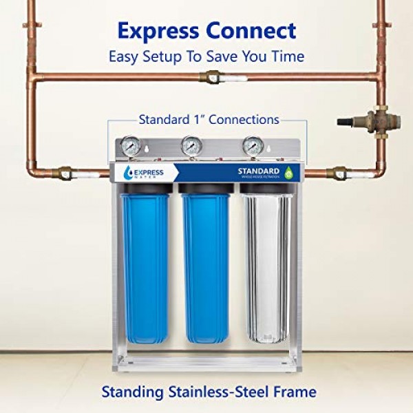 Express Water Whole House Water Filter, 3 Stage Home Water Filtrat...
