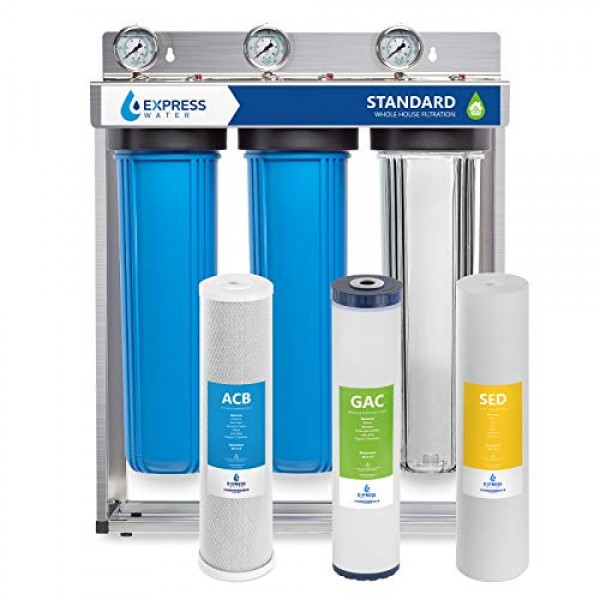 Express Water Whole House Water Filter, 3 Stage Home Water Filtrat...