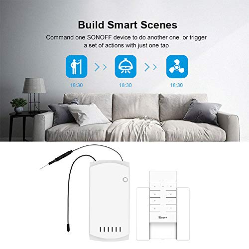 Extaum SONOFF IFan03 WiFi Smart Switch Ceiling Fan Light Controlle...