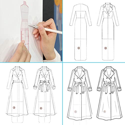 4 Models Fashion Illustration Rulers, Fashion Drawing Template Rul...