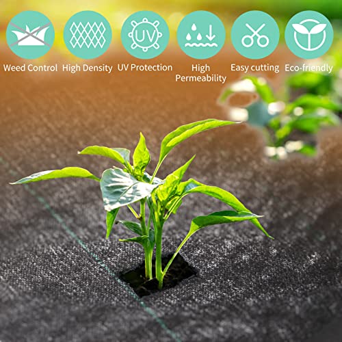 EXTRAEASY Garden Weed Barrier Landscape Fabric,Weed Block Fabric H...