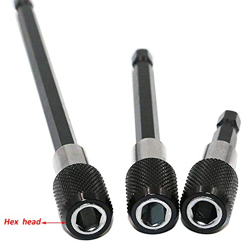 Eyech 3Pcs 1/4 Inch Hex Shank Magnetic Drill Bit Extension Quick R...