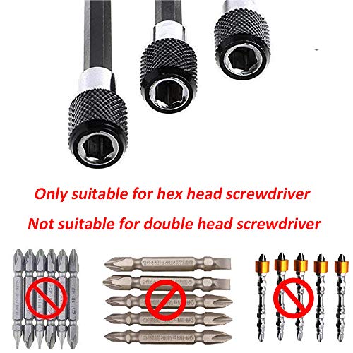 Eyech 3Pcs 1/4 Inch Hex Shank Magnetic Drill Bit Extension Quick R...