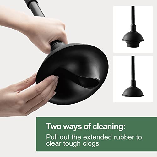 Eyliden Toilet Plunger and Brush, 2 in 1 Toilet Bowl Brush Plunger...
