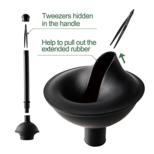 Eyliden Toilet Plunger and Brush, 2 in 1 Toilet Bowl Brush Plunger...