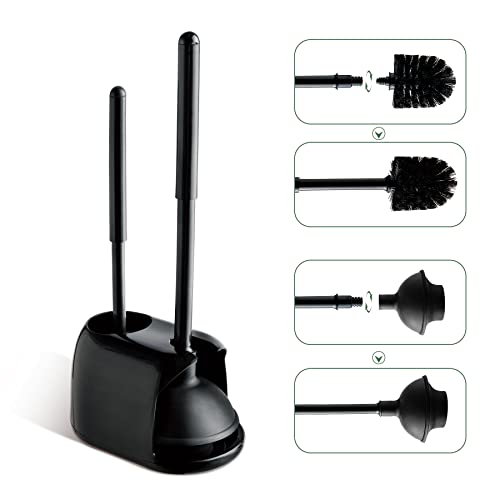 Eyliden Toilet Plunger and Brush, 2 in 1 Toilet Bowl Brush Plunger...