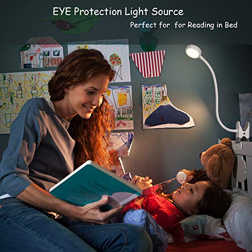 Eyocean LED Reading Light, Dimmable Clamp Lamp for Bed Headboard, ...