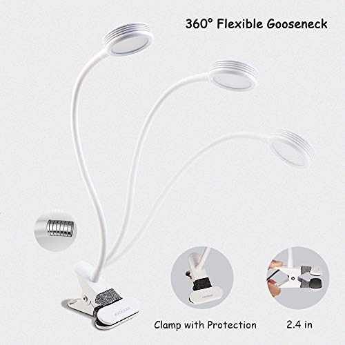 Eyocean LED Reading Light, Dimmable Clamp Lamp for Bed Headboard, ...