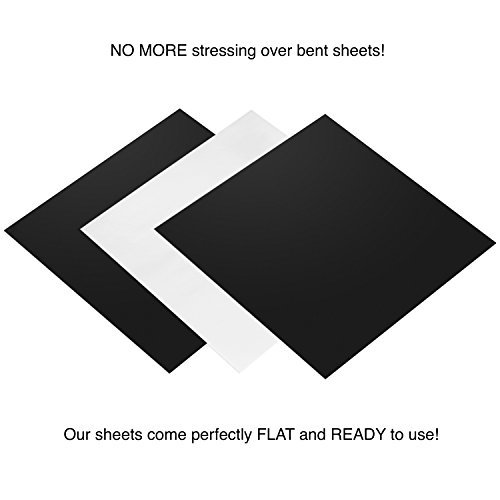 Permanent Adhesive Backed Matte Vinyl Sheets by EZ Craft USA - 12”...