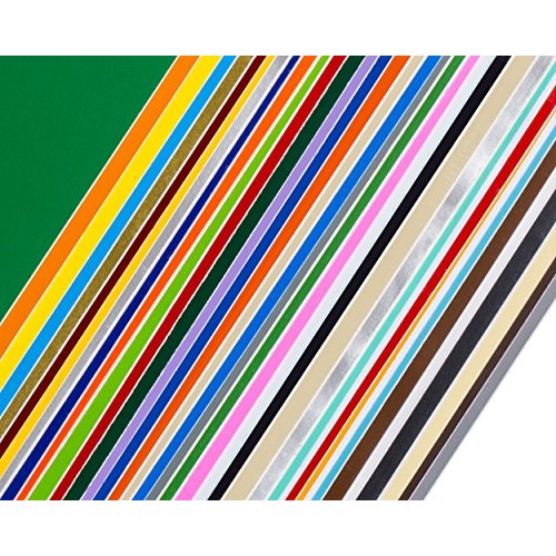 Permanent Adhesive Backed Vinyl Sheets by EZ Craft USA - 12 x 12...