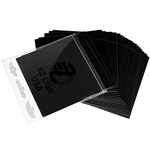Permanent Glossy Black Vinyl Sheets Better Than Vinyl Rolls - EZ C...