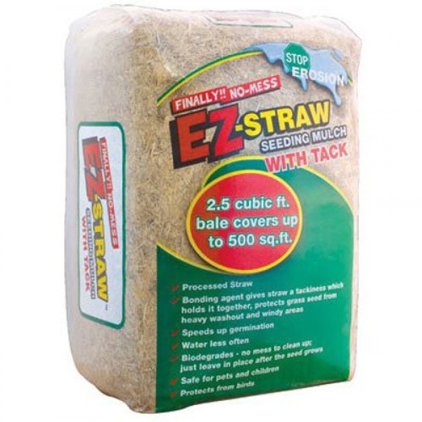 EZ-Straw Seeding Mulch with Tack - Biodegradable Organic Processed...