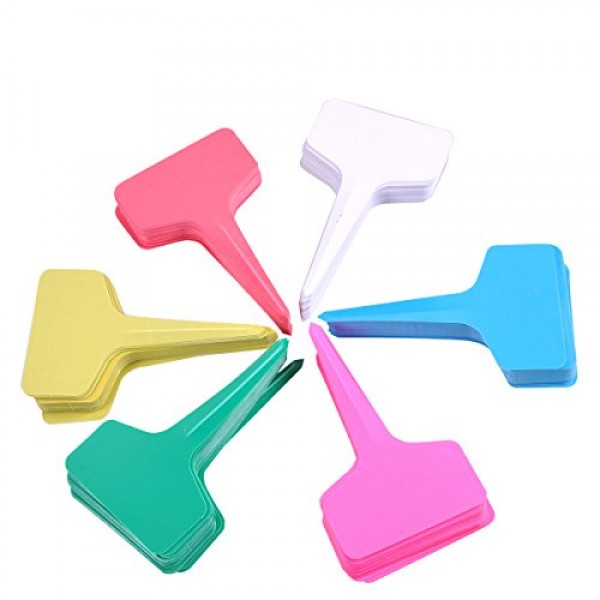 eZAKKA Plant Labels, 600pcs Plastic Plant Tags T-Type Nursery Gard...