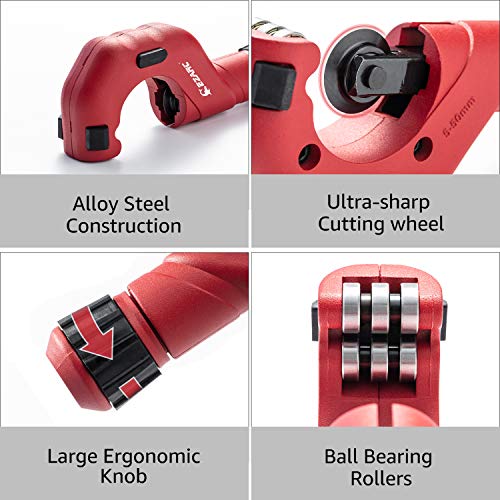 EZARC 2-Piece Tubing Cutter Set with 3/16 to 2-inch Outer Diameter...