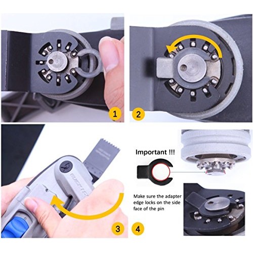 EZARC Oscillating Tool Blades Carbide Multitool Saw Blades for Har...