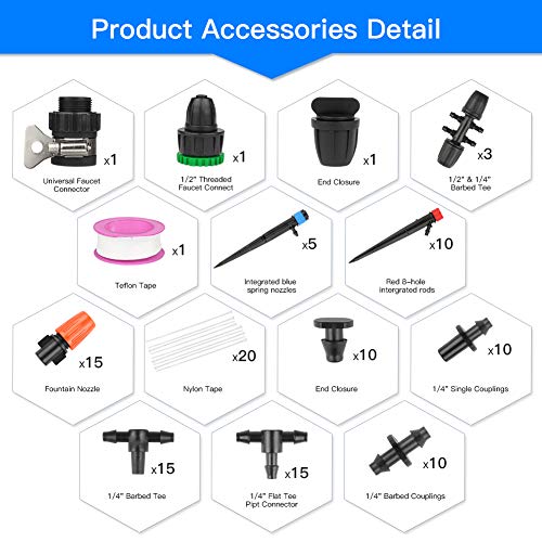 EZESO ESSENTIAL SKINCARE Drip Irrigation Kit - Garden Irrigation S...