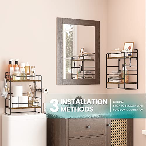 EZFurni Wood Bathroom Toilet Shelf Organizer-Cute Over The Toilet ...