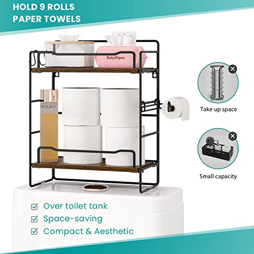 EZFurni Wood Bathroom Toilet Shelf Organizer-Cute Over The Toilet ...