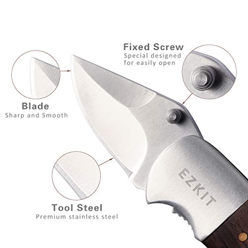 EZKIT Folding Knife, Small Pocket Knife for Men and Women, Utility...