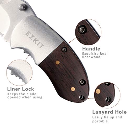 EZKIT Folding Knife, Small Pocket Knife for Men and Women, Utility...
