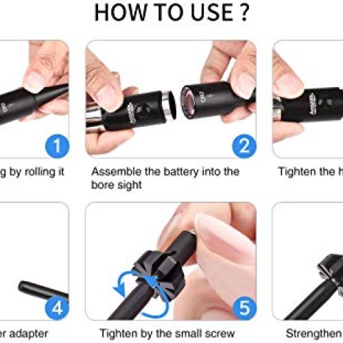 EZshoot Bore Sight Kit Bright Green Dot BoreSighter with Big Butto...