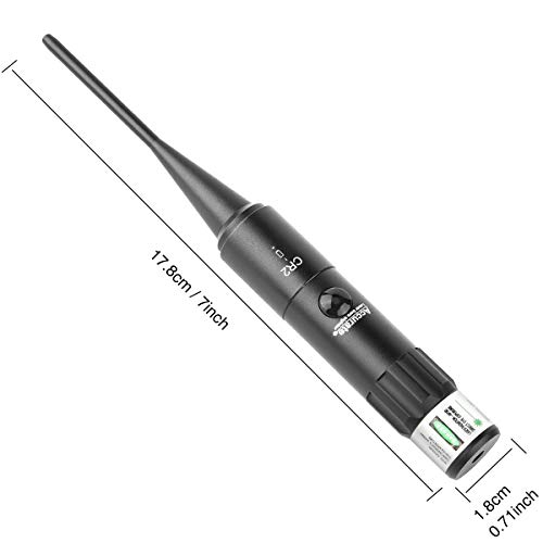 EZshoot Bore Sight Kit Bright Green Dot BoreSighter with Big Butto...