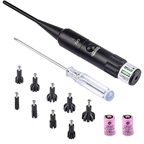 EZshoot Bore Sight Kit Bright Green Dot BoreSighter with Big Butto...