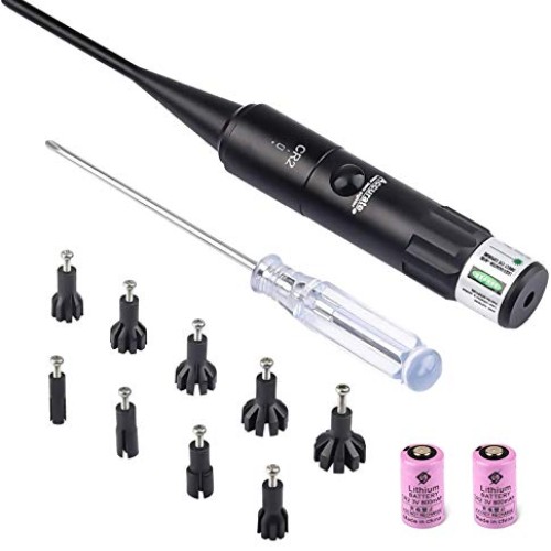 EZshoot Bore Sight Kit Bright Green Dot BoreSighter with Big Butto...