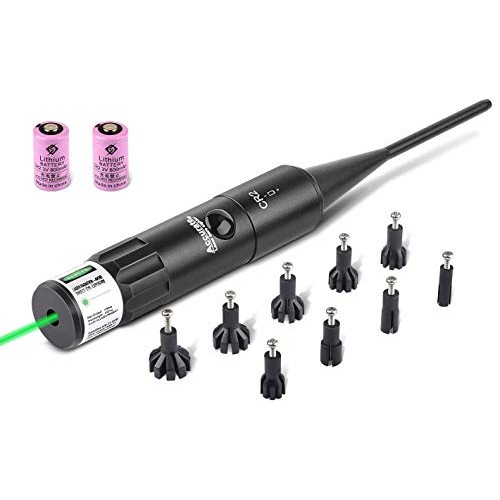 EZshoot Bore Sight Kit Bright Green Dot BoreSighter with Big Butto...