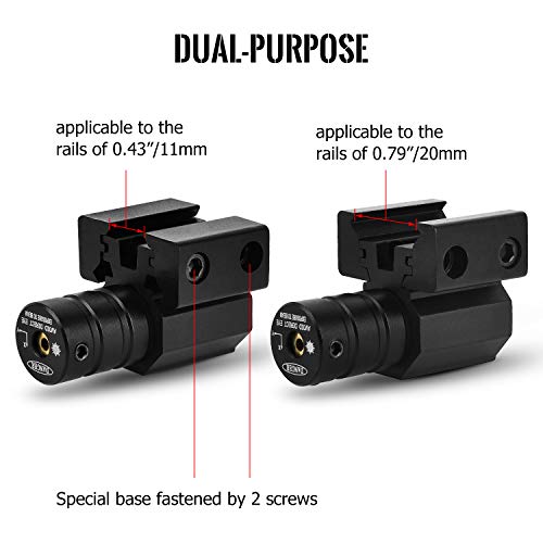 EZshoot Compact Tactical Red Dot Red Laser Sight with Picatinny Ra...