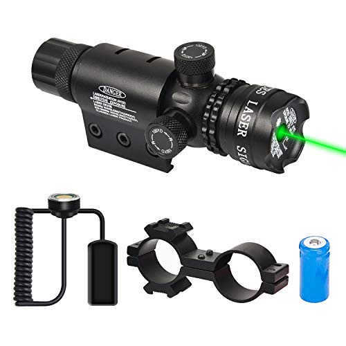 EZshoot Green Laser Sight Green Dot 532nm Rifle Scope with 20mm Pi...