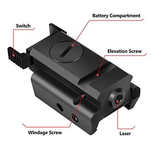 EZshoot Red Dot Laser Sight Tactical 20mm Standard Picatinny Weave...