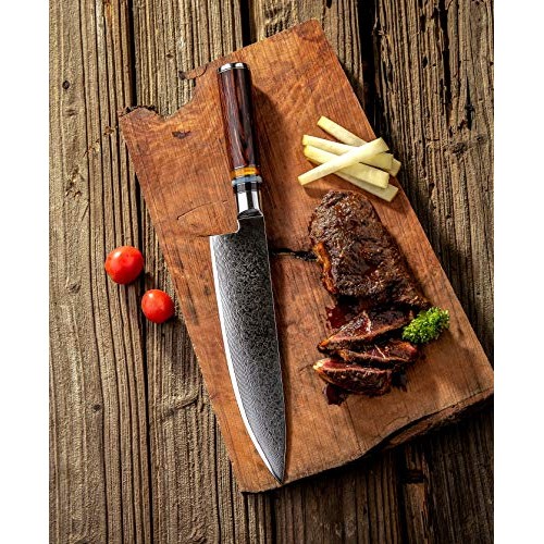 8 InchChef Knife,FANTECK Kitchen Knife VG10 Damascus Professiona...