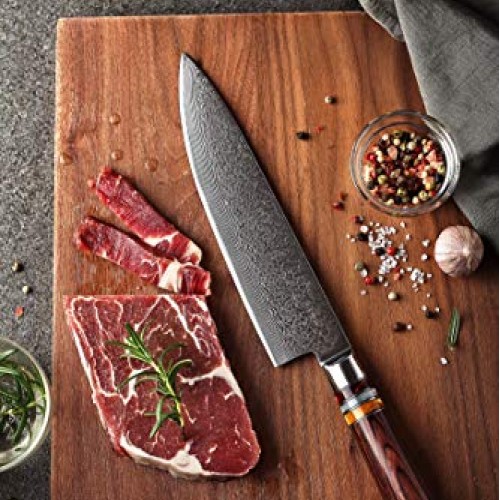 8 InchChef Knife,FANTECK Kitchen Knife VG10 Damascus Professiona...
