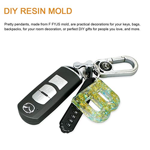 Letter Resin Molds Backward,Alphabet Number Silicone Molds for Res...