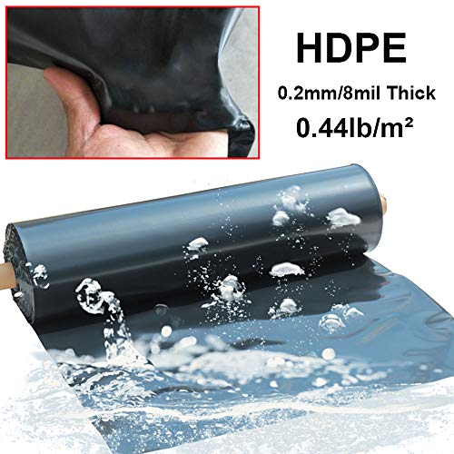 F-XW Pond Liners HDPE Rubber Pond Skins, Puncture and Tear Resista...