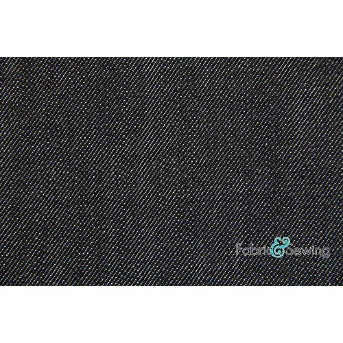 Black Denim Slub Fabric Cotton 12 Oz 61-63