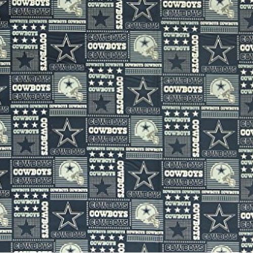 Dallas Cowboys Football Checkered Sheeting Fabric Cotton 5 Oz 58-60