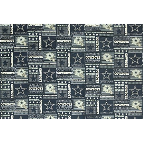 Dallas Cowboys Football Checkered Sheeting Fabric Cotton 5 Oz 58-60
