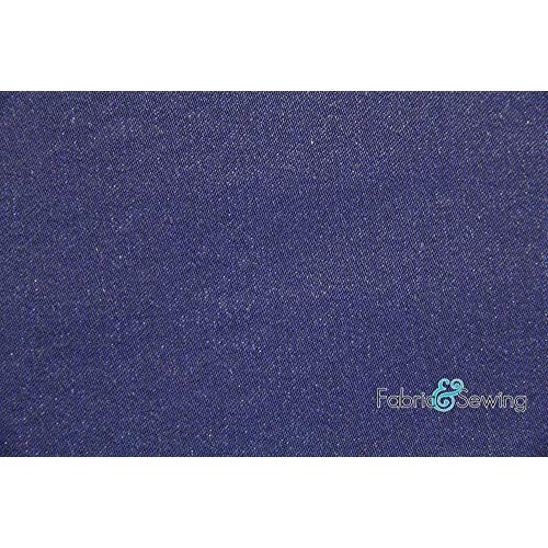 Denim Blue Denim Fabric 4 Way Stretch Cotton Polyester Spandex 9 O...