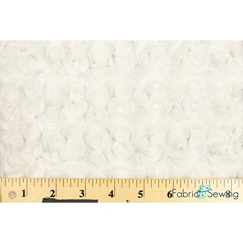Ivory Cream Beige Minky Swirl Rose Blossom Ball Rosebud Plush Fur ...