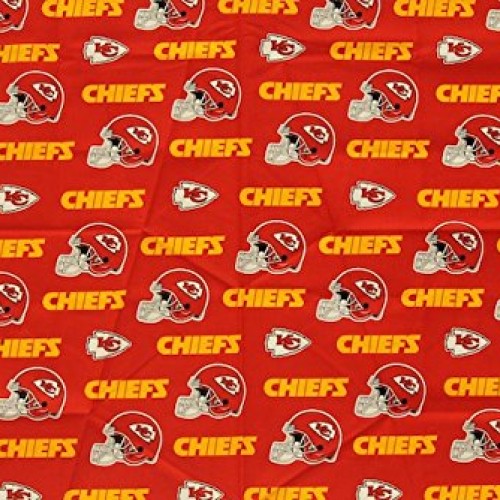Kansas City Chiefs Football Red Sheeting Fabric Cotton 5 Oz 58-60