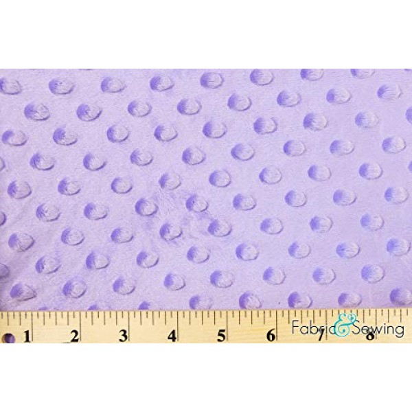 Lavender Lilac Purple Minky Bubble Dimple Dot Plush Fur Fabric Pol...